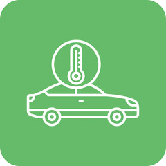 Temperature Multicolor Round Corner Line Inverted Icon