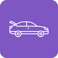 Trunk Multicolor Round Corner Line Inverted Icon