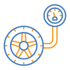 Pressure Blue And Orange Line Icon