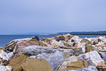 Strand bei San Vincenzo im Herbst mit Blick nach Norden