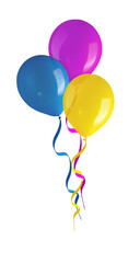 party colorful balloons isolated