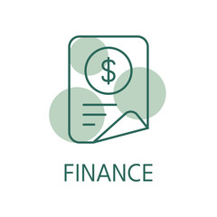 Finance color icon, logo style
