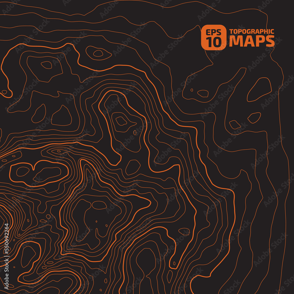 Aufkleber stylized height cg topographic contour map in contours. abstract background. digital copy earth spac