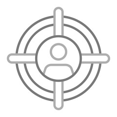 Target Greyscale Line Icon