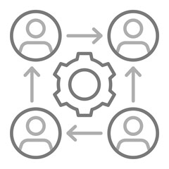 Workflow Greyscale Line Icon