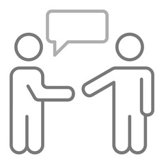 Negotiation Greyscale Line Icon