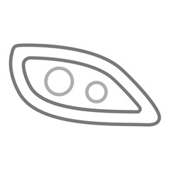 Fog Light Greyscale Line Icon