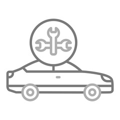 Car Maintenance Greyscale Line Icon