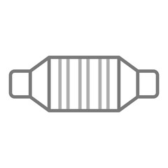 Catalytic Converter Greyscale Line Icon