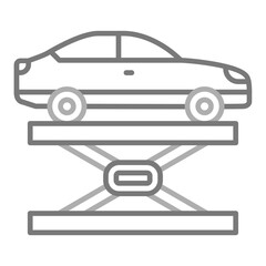 Obraz premium Hydraulic Car Greyscale Line Icon