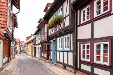 Timbered houses in Wernigerode, Germany, Harz
