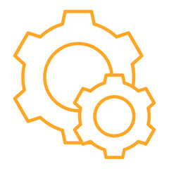 Gear Multicolor Line Icon