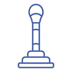 Gear Stick Multicolor Line Icon