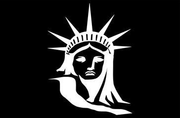 Vector illustration of a statue of liberty	