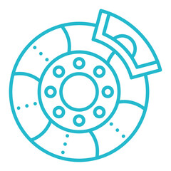 Brake Multicolor Line Icon