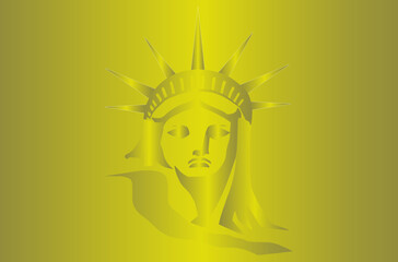 Vector illustration of a statue of liberty	