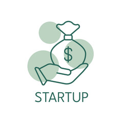 Startup color icon. Logo style