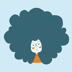 A girl with lush hair