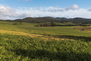 Landschaft bei Cecina in der Toskana im Herbst