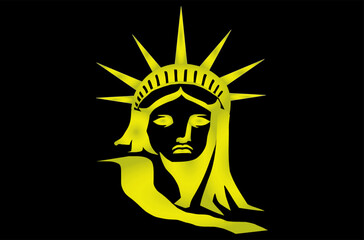 Vector illustration of a statue of liberty	