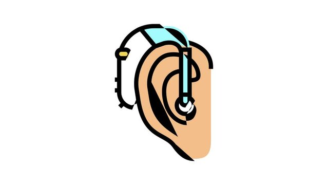 hearing aids color icon animation