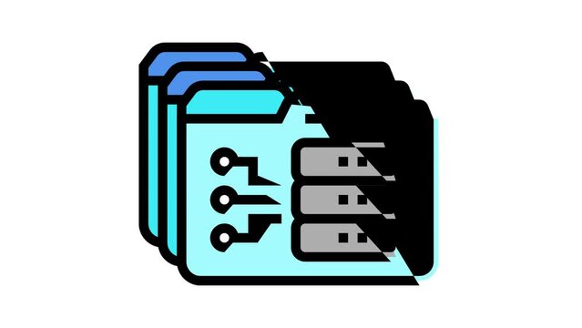 storage folder color icon animation