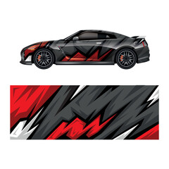 Fototapeta premium Car decal wrap design vector