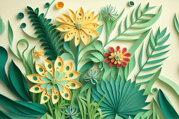 Foto auf Acrylglas Lush Foliage of Tropical Forest © Anna Hoychuk