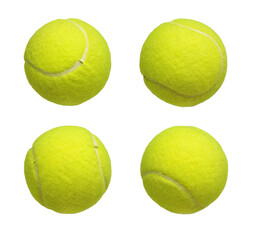 Tennis ball collection isolated