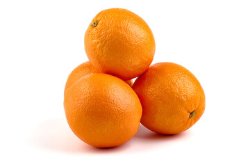 Oranges, isolated on white background.