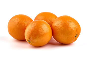 Oranges, isolated on white background.