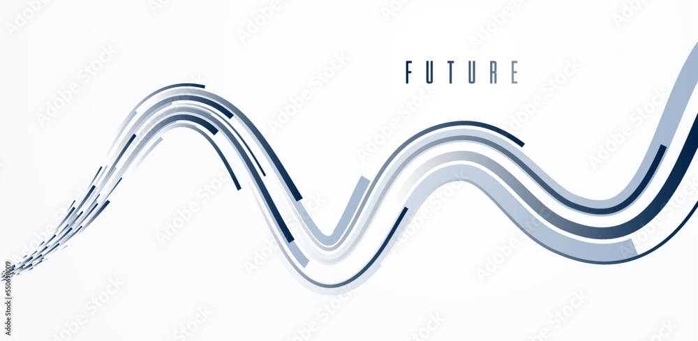 Poster abstract lines vector background, 3d dynamic motion stripes, technology or science theme abstraction