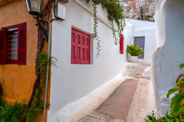 Anafiotika is a scenic tiny neighborhood of Athens, Greece