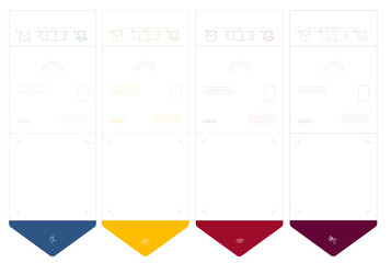 Set of envelopes-stands