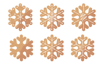 christmas gingerbread, snowflake- vector illustration
