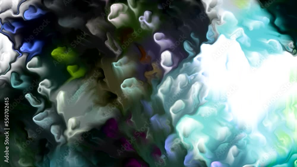 Aufkleber abstract rows of moving liquid paint strokes. motion. rotating surface with stains.