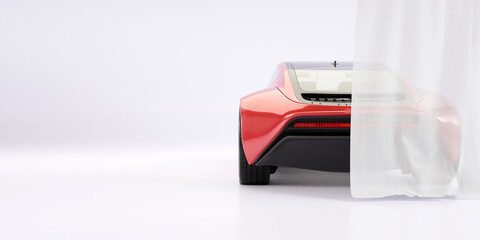 red consept car 3d render
