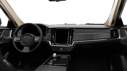 interior of car 3d render 