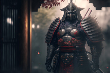 ancient samurai preparing for combat