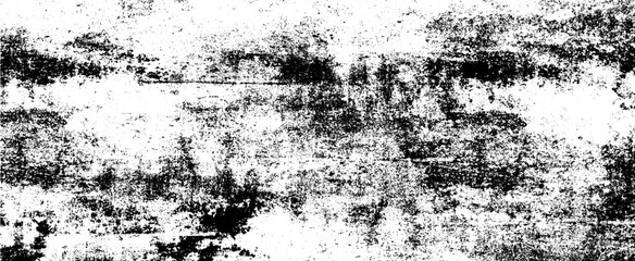 Obraz na płótnie Canvas Monochrome texture composed of irregular graphic elements. Distressed uneven grunge background. Abstract vector illustration. Overlay for interesting effect and depth. Isolated on white background.