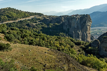 Obraz premium Panoramic view of Meteora Monasteries, Greece