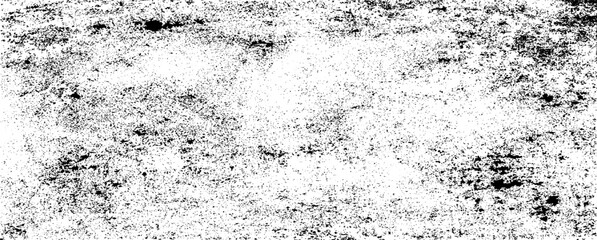 Monochrome texture composed of irregular graphic elements. Distressed uneven grunge background. Abstract vector illustration. Overlay for interesting effect and depth. Isolated on white background.