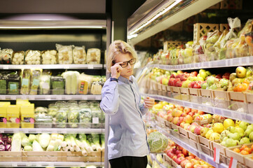 Man buying fruits at the market