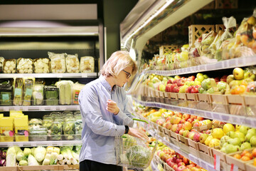 Man buying fruits at the market