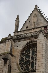 Fototapeta na wymiar Facade of the abbey in Auxerre