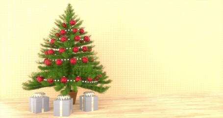 christmas tree and decorations