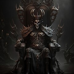 Majestic throne in the castle of darkness.