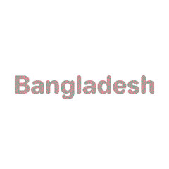 Bangladesh Silhouette Pixelated pattern map illustration