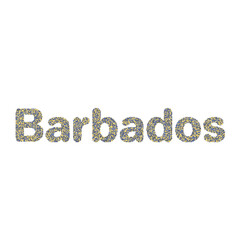 Barbados Silhouette Pixelated pattern map illustration