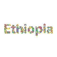 Ethiopia Silhouette Pixelated pattern map illustration